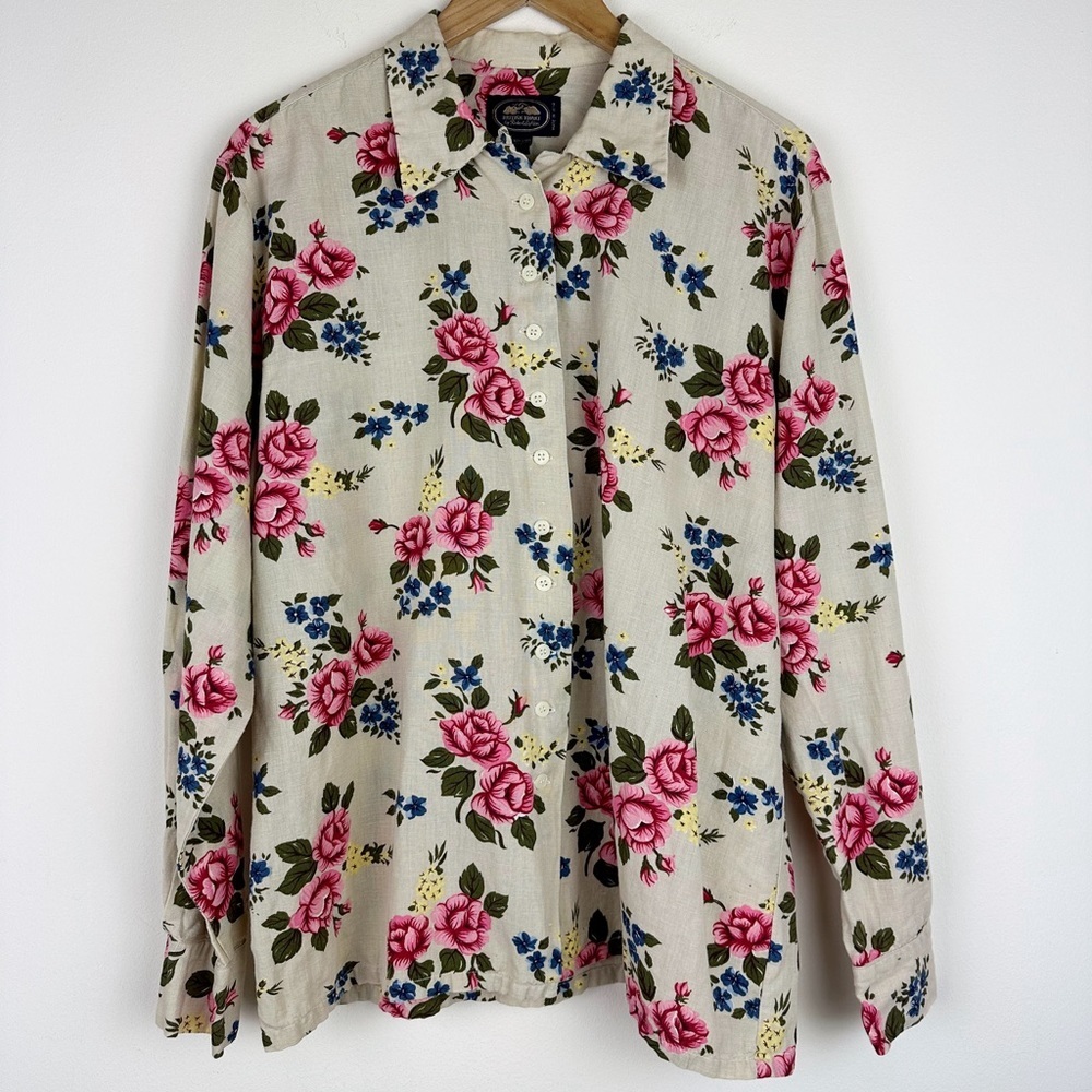 British Khaki by Robert Lighton Floral Blouse